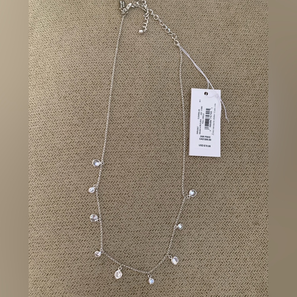Kate Spade Full Circle Short Scatter Silver Necklace, NWT
